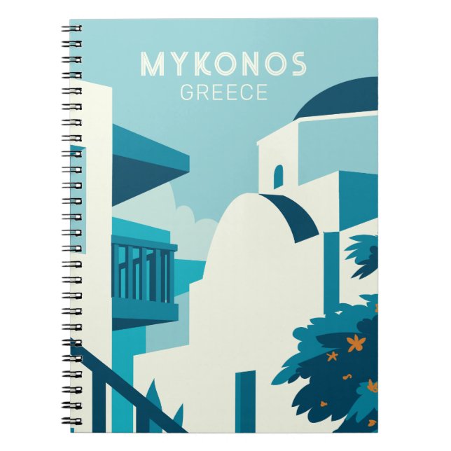 Custom Text Greece Notebook (Front)