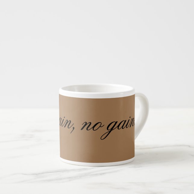Custom text | gym motivation | And Light Brown, Espresso Cup (Front Right)
