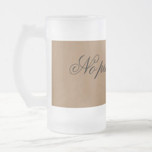 Custom text   gym motivation   And Light Brown, Frosted Glass Beer Mug