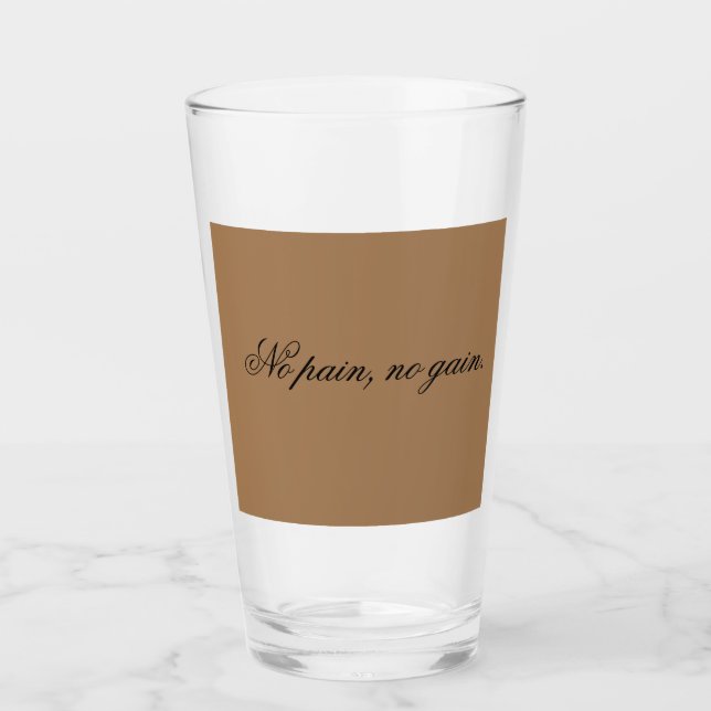 Custom text | gym motivation | And Light Brown, Glass (Front)