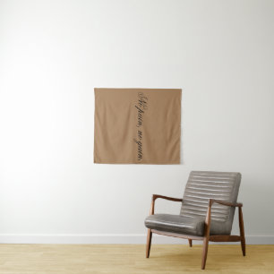 Custom text gym motivation And Light Brown, Tapestry