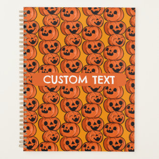 Custom Text Halloween Happy Pumpkins Personalise Planner