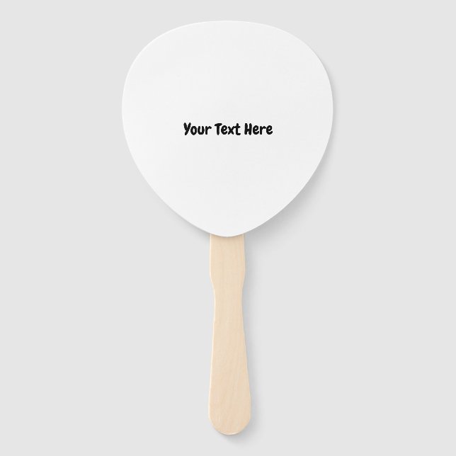 Custom Text  Hand Fan (Front)
