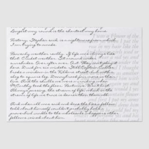 Custom Text Hand Written Letter Script Decoupage Tissue Paper