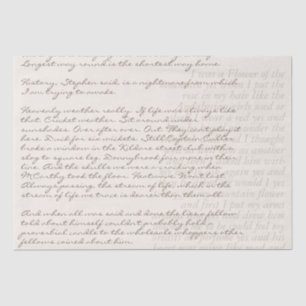 Custom Text Hand Written Letter Script Decoupage Tissue Paper