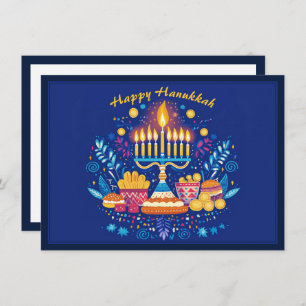 Custom text Happy Hanukkah✡️, Holiday Card