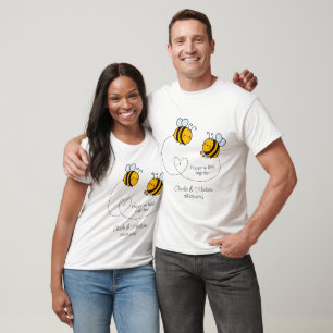Custom Text Happy Love Bees T-Shirt