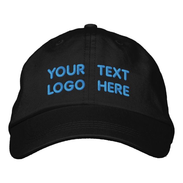 Custom Text Hat Business Embroidered Baseball Cap (Front)