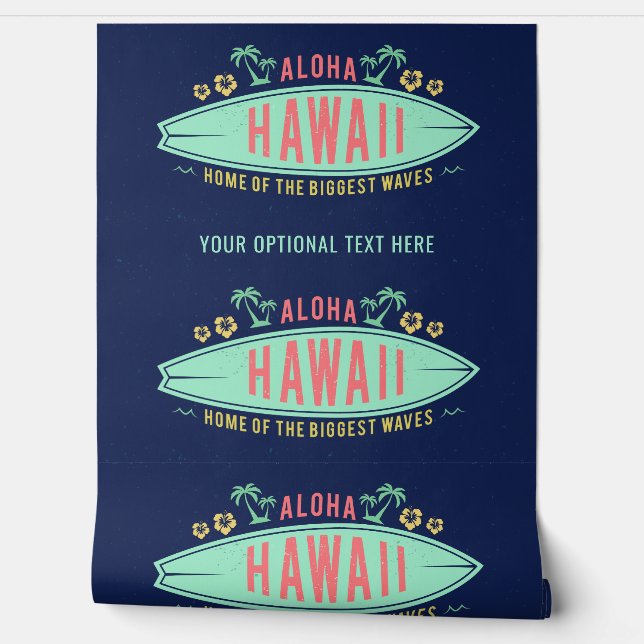 Custom Text Hawaiian Surfer Wallpaper (Unrolling)