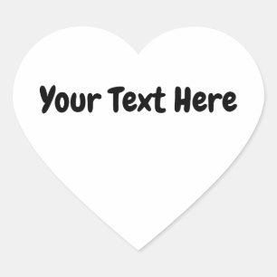 Custom Text  Heart Sticker