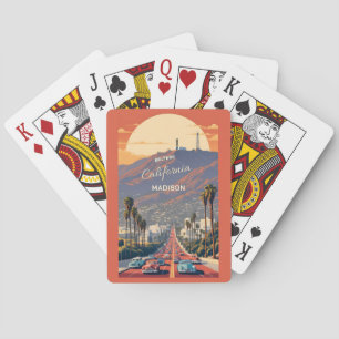 Custom Text Hollywood California Playing Cards