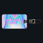 Custom Text Holographic Iridescent Luggage Tag<br><div class="desc">Custom Text Holographic Iridescent Luggage Tag</div>