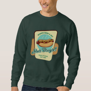 Custom Text Hot Dog Sweatshirt