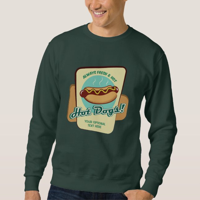 Custom Text Hot Dog Sweatshirt (Front)