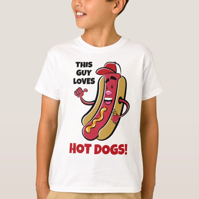 Custom Text Hot Dog T-Shirt (Front)
