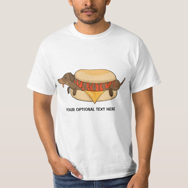 Custom Text Hot Dog T-Shirt (Front)