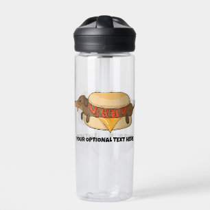 Custom Text Hot Dog Water Bottle