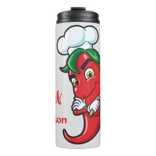 Custom Text Hot Pepper Chef Thermal Tumbler