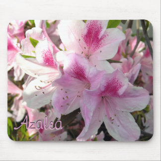 Custom Text Hot Pink Azalea Flower Photo Mousepad