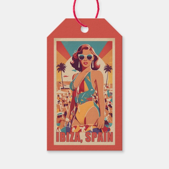 Custom Text Ibiza Spain Gift Tags (Front)