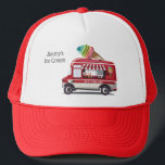 Custom text Ice Cream Truck hat<br><div class="desc">See my store for more ice cream items.</div>
