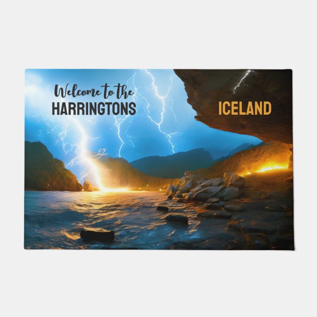 Custom Text Iceland Doormat (Front)