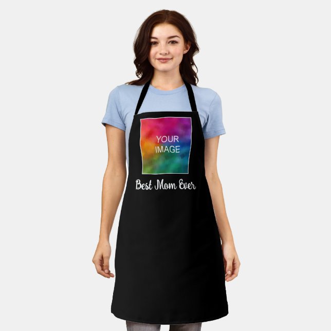 Custom Text Image Colour Template Best Mum Ever Apron (Worn)