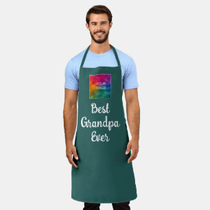 Custom Text Image Template Best Grandpa Ever Apron