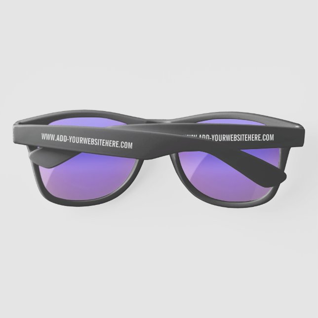 Custom Text Info Sunglasses Business Promotional (Back)