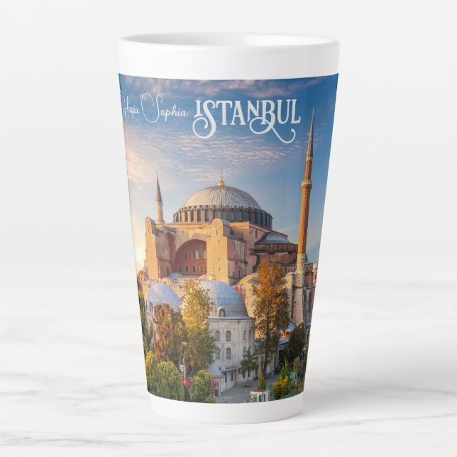 Custom Text Istanbul Latte Mug (Front)