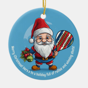 🎾🎄Custom text, Jingle Smash Ceramic Tree Decoration