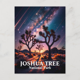 Custom Text Joshua Tree Night Sky Cosmic Landscape Postcard