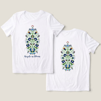 Custom text Kashubian Garden Column Tri-Blend Shirt