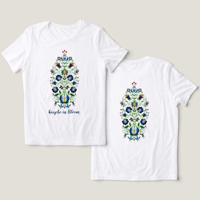 Custom text Kashubian Garden Column Tri-Blend Shirt (Design Front & Back)