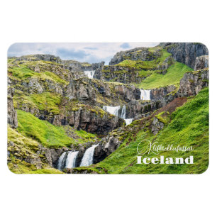 Custom Text Klifbrekkufossar, Iceland Magnet
