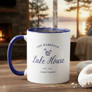 Custom Text Lake House Coffee Mug