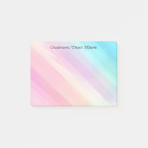 Custom Text Large Pastel Lines Post-it Notes