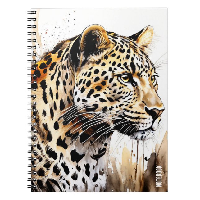 CUSTOM TEXT : Leopard Notebook Journal (Front)