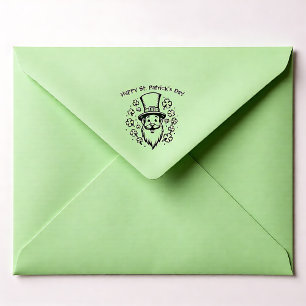 Custom text, Leprechaun Pop Rubber Stamp
