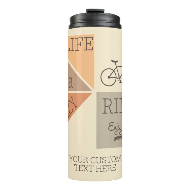 Custom Text Life is a Crazy Ride Thermal Tumbler (Front)