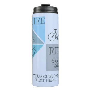 Custom Text Life is a Crazy Ride Thermal Tumbler
