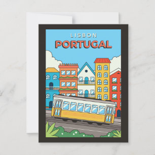 Custom Text Lisbon Portugal Postcard