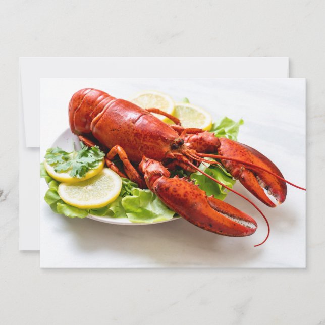 Custom Text Lobster Dinner Invitation (Front)