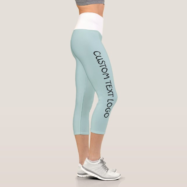 CUSTOM TEXT LOGO CAPRI LEGGINGS (Right)