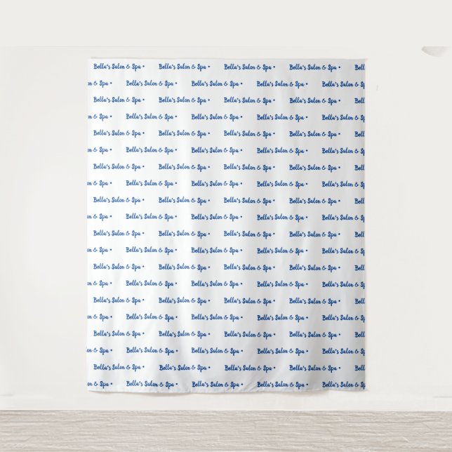 Custom Text Logo Event Backdrop Step and Repeat Tapestry (Front)