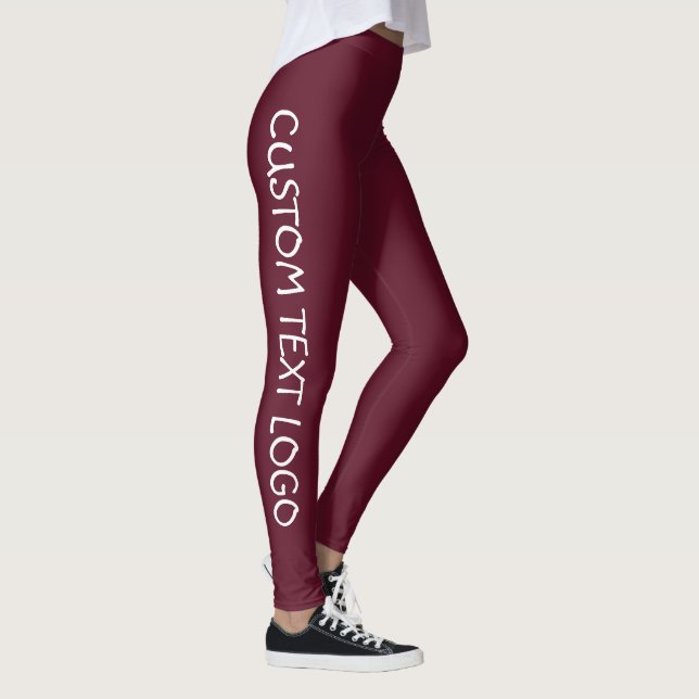 CUSTOM TEXT LOGO LEGGINGS (Right)