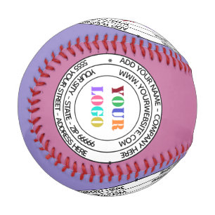 Custom Text Logo Name Address Website Baseball