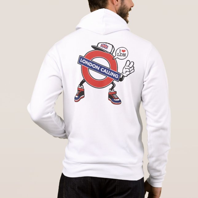 Custom Text London Calling Hoodie (Back)