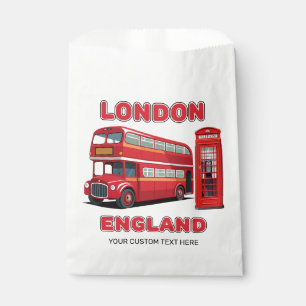 Custom Text London England Favour Bags