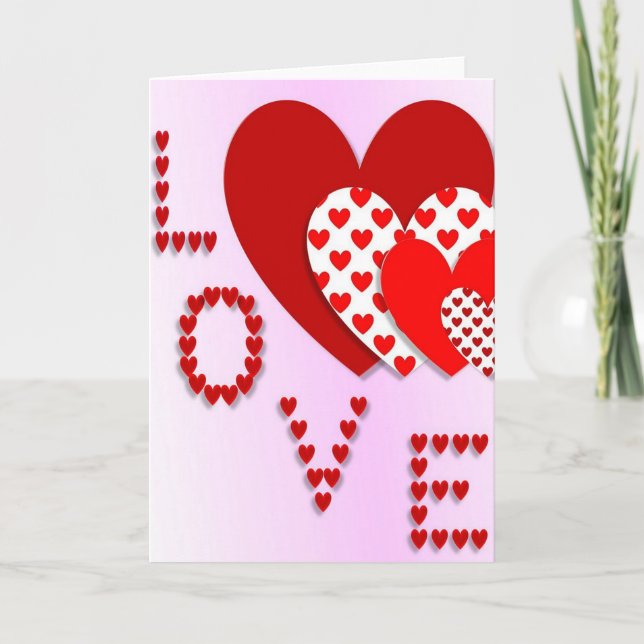 custom text love greeting card (Front)